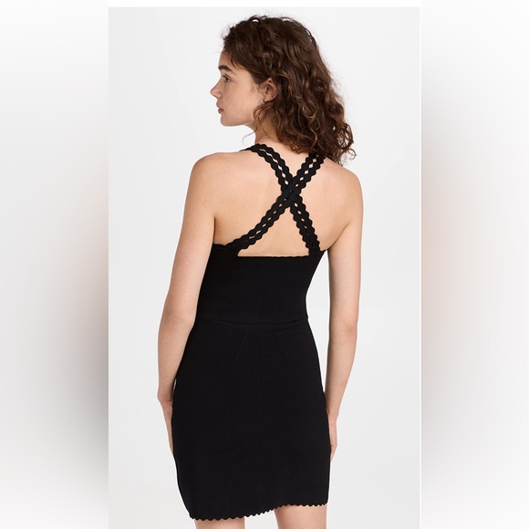 NWT! Victoria Beckham Scalloped Strapped Mini Dress Sz 6 - Picture 6 of 9